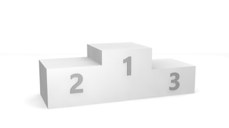 Das Bild zeigt eine Siegertreppe.